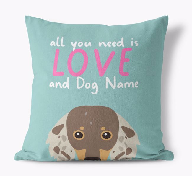 All You Need Is Love: Personalised {breedFullName} Canvas Cushion